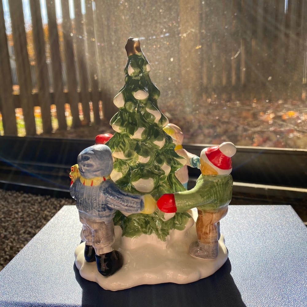 Vintage Dept 56‎ Ceramic Christmas Children Caroling Tree Figurine Decoration